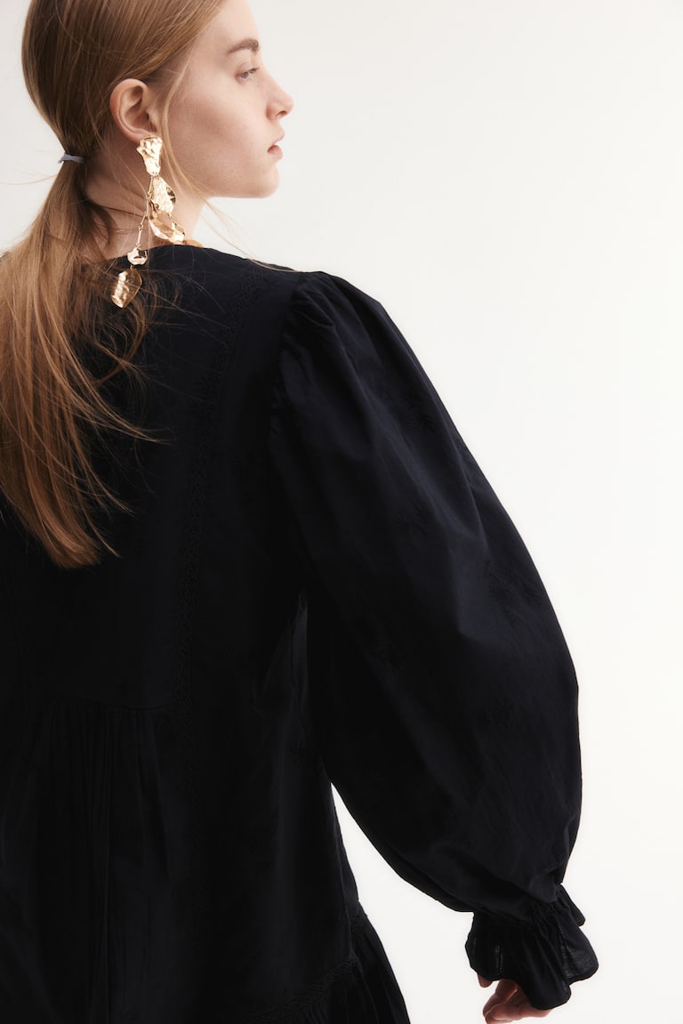 H&M Vestido túnica de algodón - Negro - MUJER Tienda