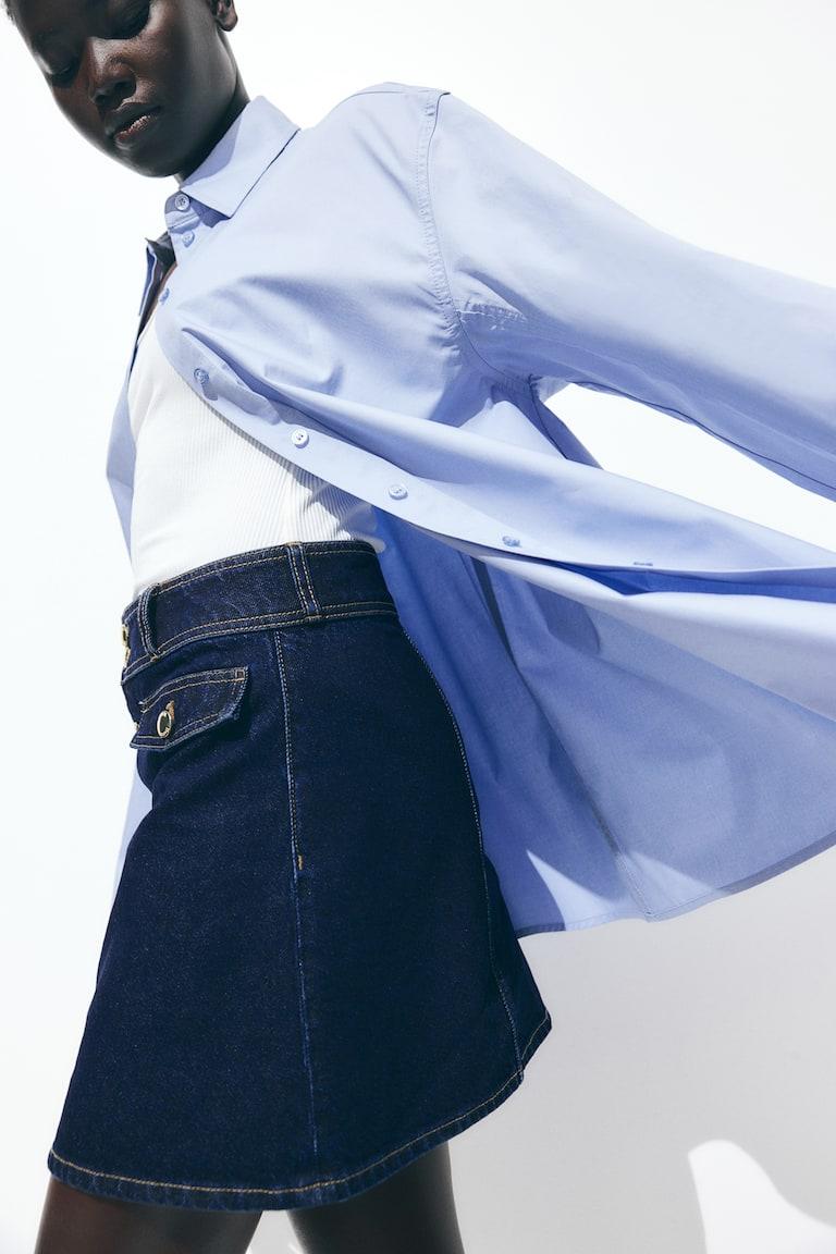 H&M A-line mini skirt - Marrón/Estampado de leopardo - MUJER Promoción trimestral