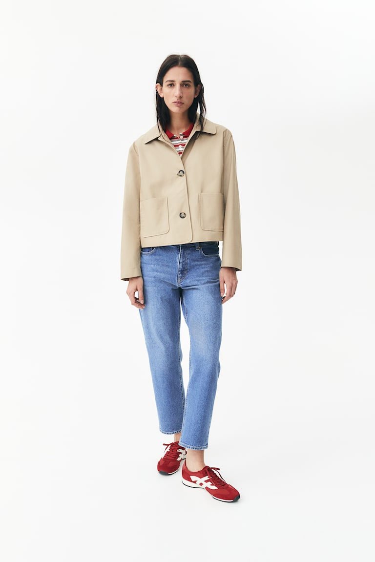 H&M Chaqueta de sarga con cuello - Beige - MUJER Envío internacional gratuito