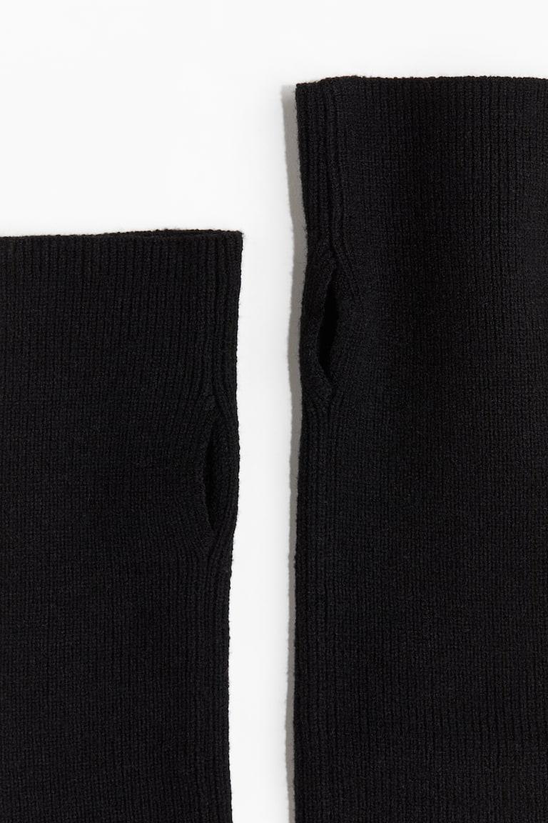 H&M Calentadores de brazo en punto de canalé - Negro - MUJER Descuento por venta flash