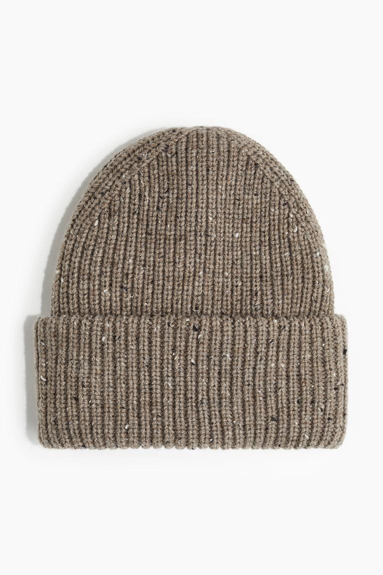H&M Gorro beanie en punto de canalé - Rojo - MUJER Precio ultrabajo