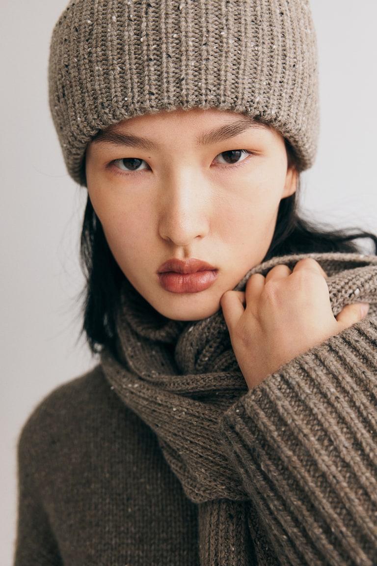 H&M Gorro beanie en punto de canalé - Azul marino/M - MUJER Devoluciones gratuitas