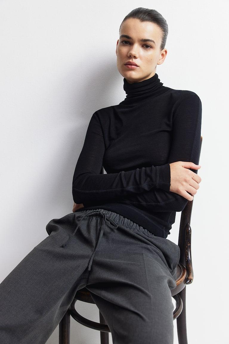 H&M MAMA Before & After Drawstring trousers - Gris oscuro - MUJER 2025