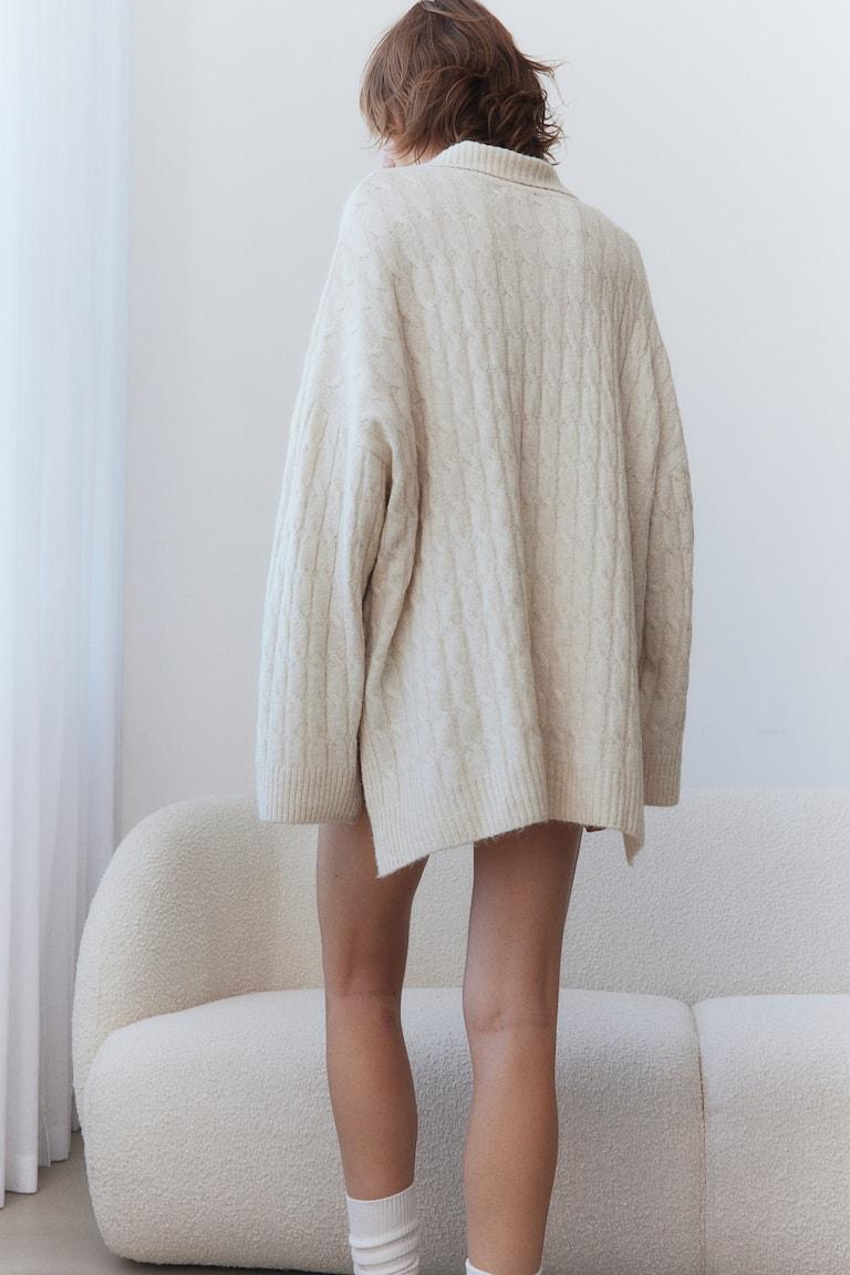 H&M Jersey en punto trenzado - Gris claro jaspeado - MUJER Outlet online