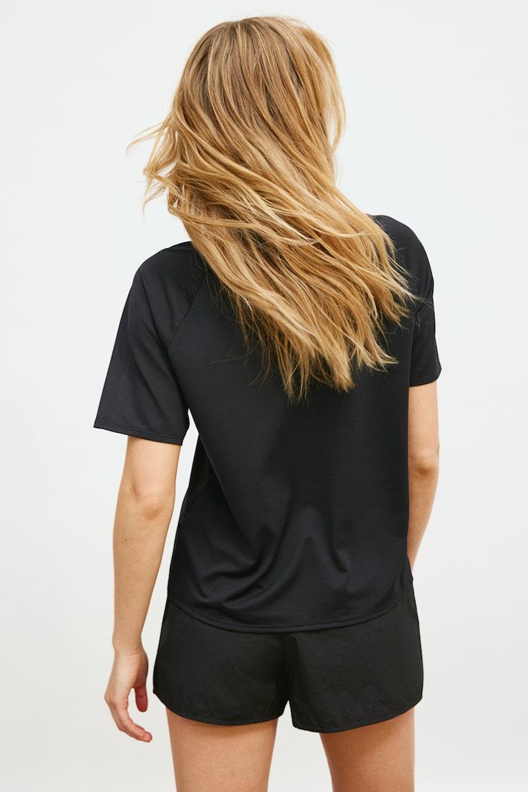 H&M Camiseta de deporte con DryMove™ - Beige claro - MUJER Tienda de fábrica