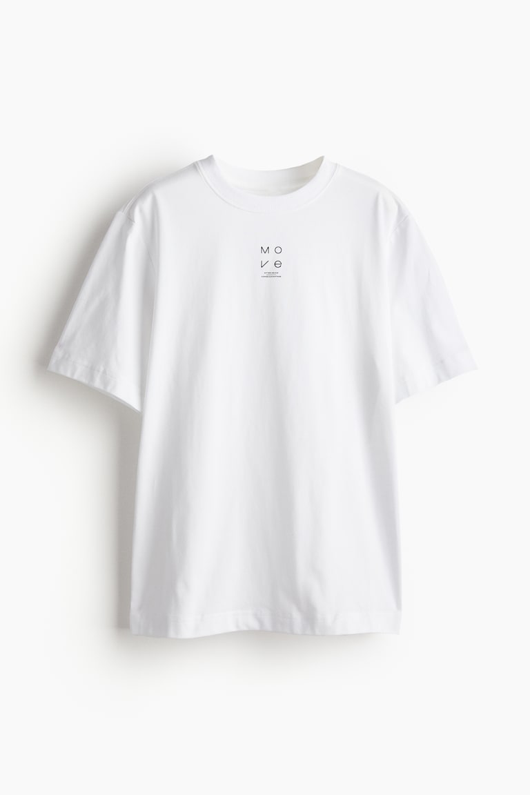 H&M Camiseta de deporte con DryMove™ - Gris claro jaspeado - MUJER