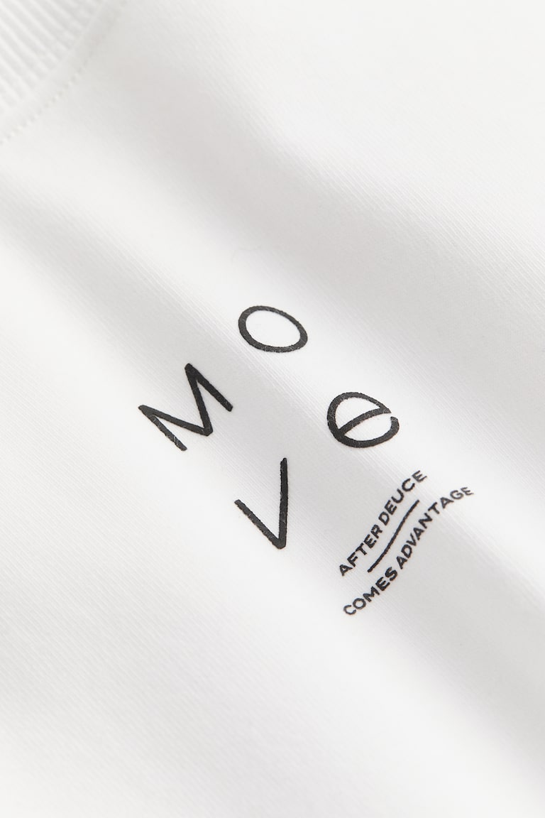 H&M Camiseta de deporte con DryMove™ - Blanco/Inner trip - MUJER Ofertas de temporada