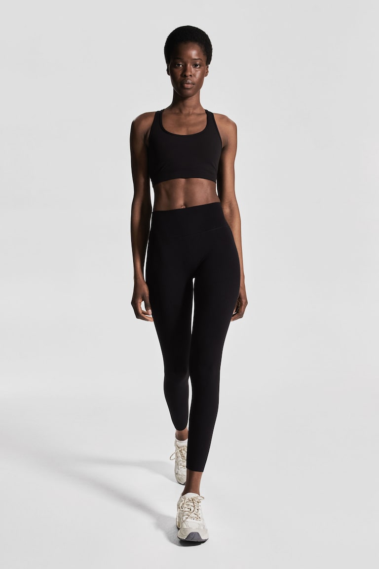H&M Leggings tobilleros de deporte con SoftMove™ - Verde caqui - MUJER