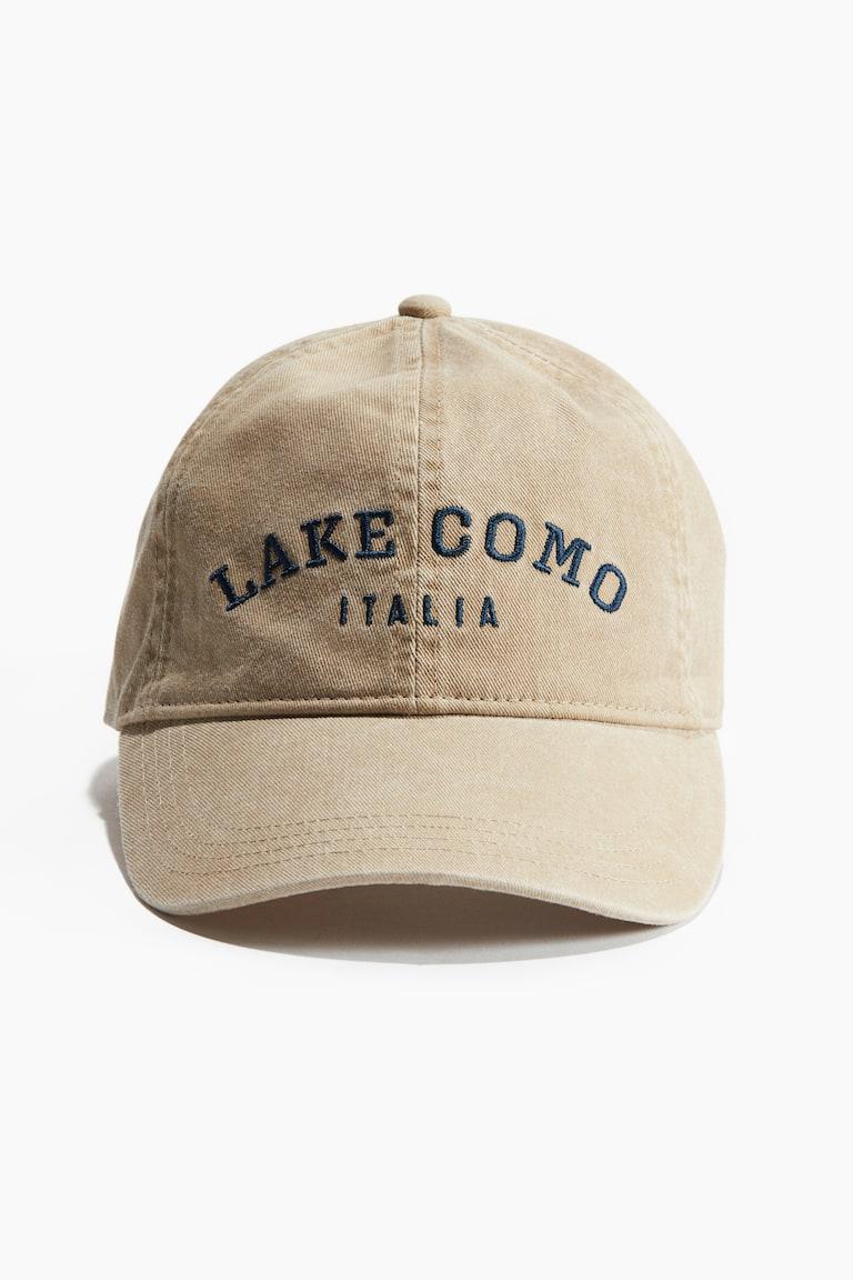 H&M Gorra de sarga con motivo bordado - Rojo/París - MUJER Descuentos del mes