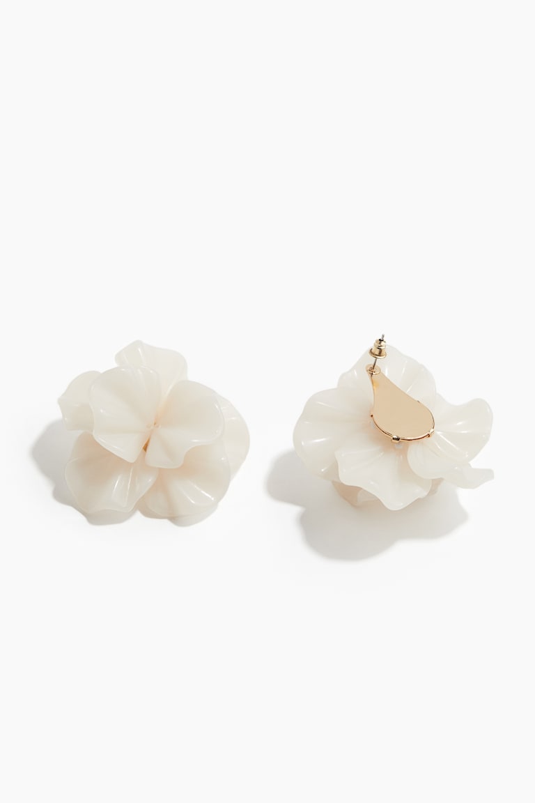 H&M Pendientes de botón en forma de flor - Blanco - MUJER Los más vendidos