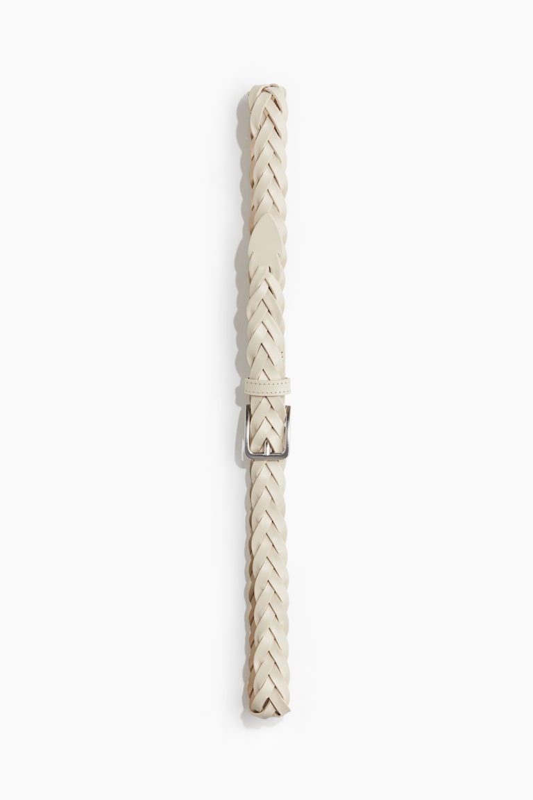 H&M Cinturón en piel trenzada - Crema - HOMBRE Liquidación