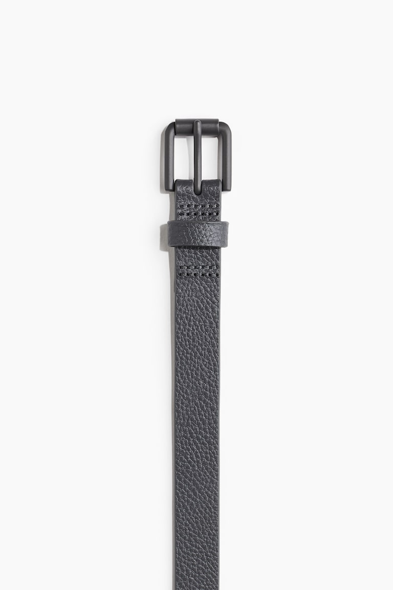 H&M Cinturón de piel - Gris oscuro - HOMBRE Envío gratis
