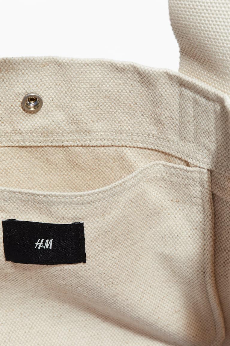 H&M Bolso shopper de lona - Blanco natural - HOMBRE Promoción trimestral