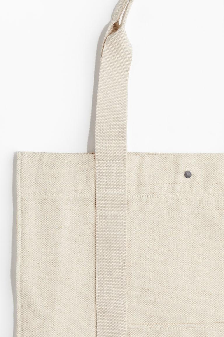 H&M Bolso shopper de lona - Blanco natural - HOMBRE Promoción trimestral