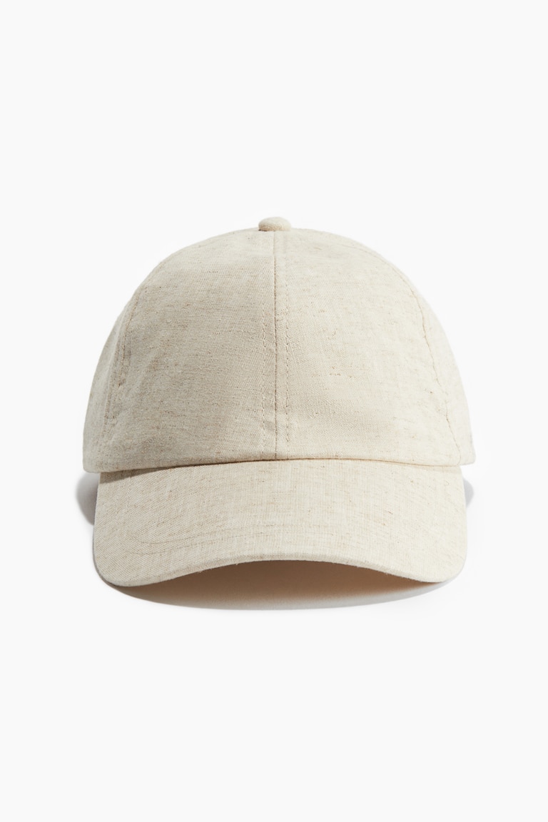 H&M Gorra en mezcla de lino - Beige claro - HOMBRE