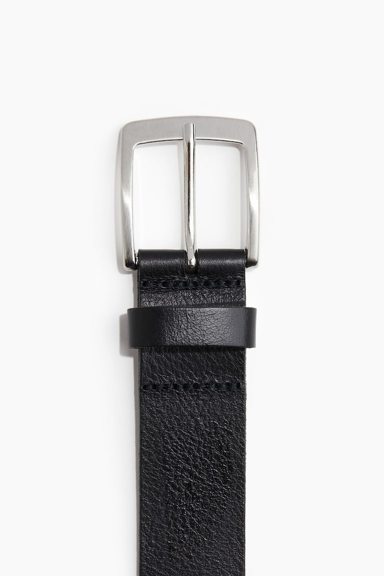 H&M Cinturón de piel - Negro - HOMBRE Última moda