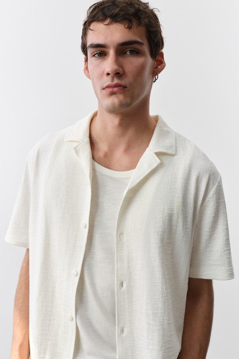 H&M Camisa resort de punto Regular Fit - Gris oscuro - HOMBRE