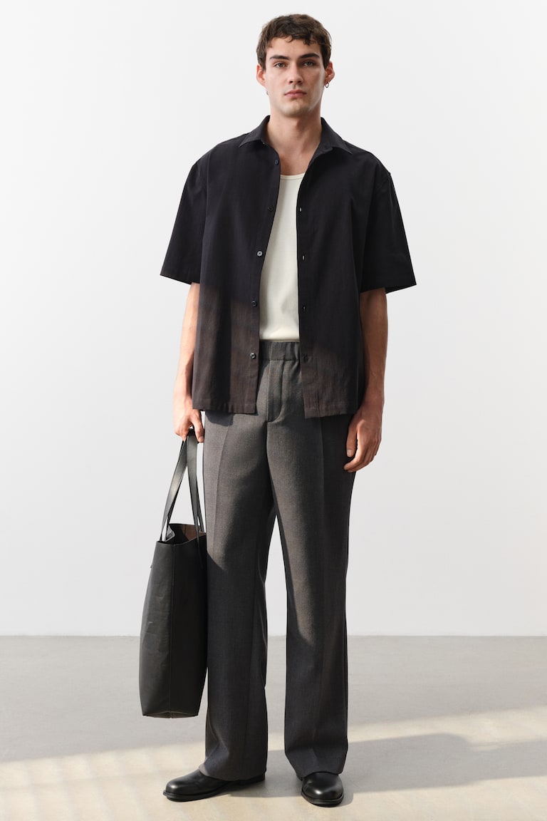 H&M Camisa texturizada Regular Fit - Negro - HOMBRE Rebajas online