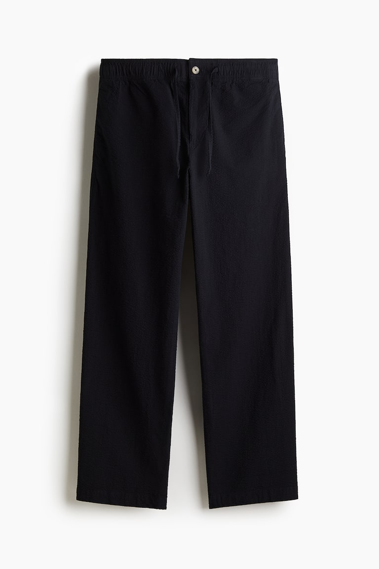 H&M Pantalón de sirsaca Relaxed Fit - Azul marino - HOMBRE Oferta exclusiva