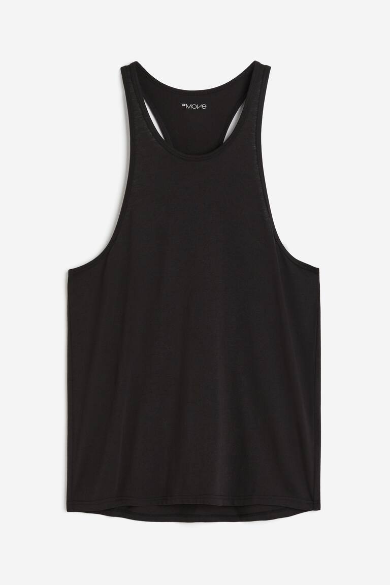H&M Camiseta de deporte con DryMove™ Regular Fit - Gris jaspeado - HOMBRE