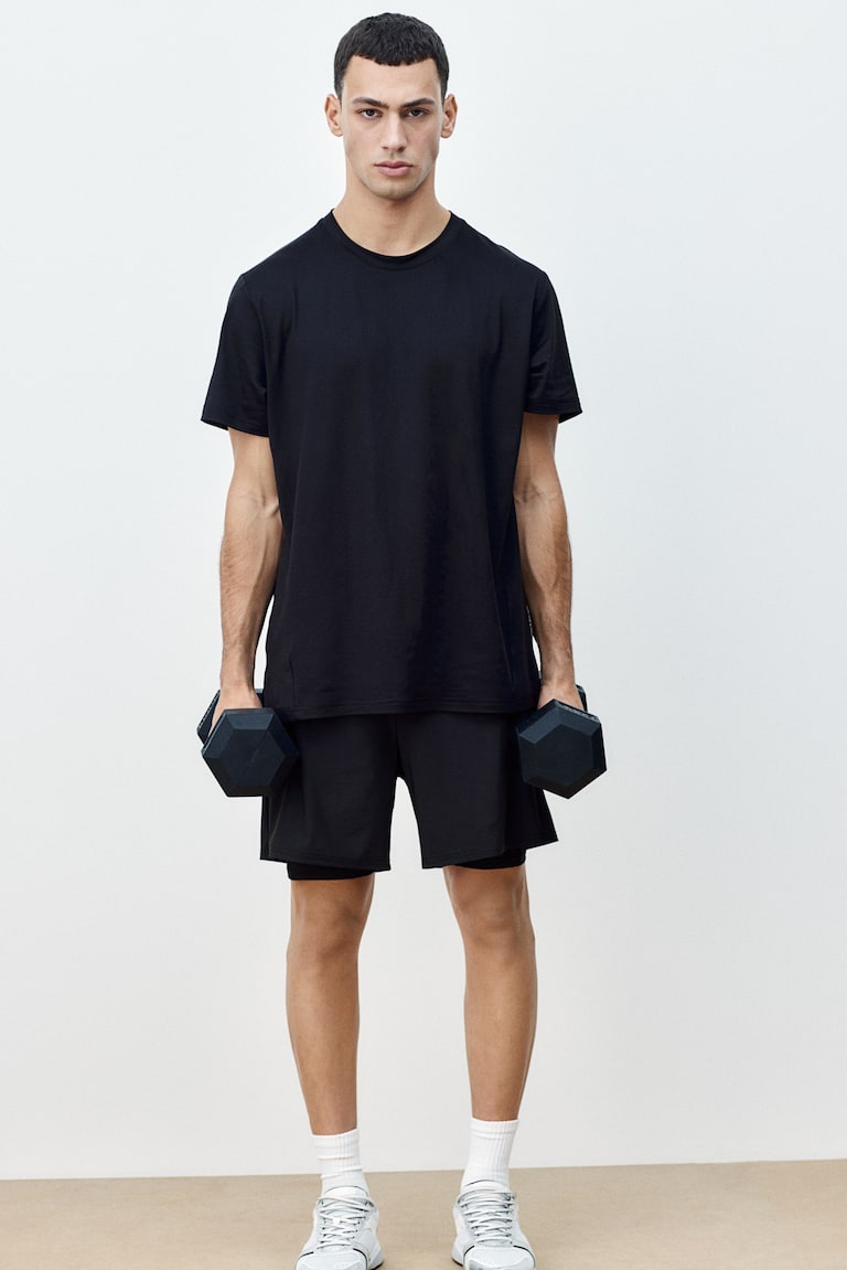 H&M Camiseta de deporte con DryMove™ Regular Fit - Azul oscuro - HOMBRE Superdescuento